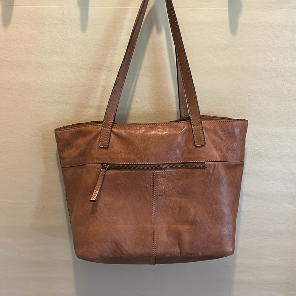 Elegant Brown Woven Tote Bag - Picture 2 of 2